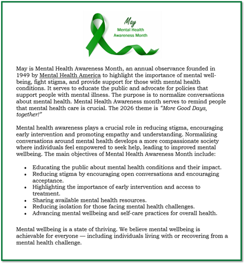 Mental Health Awareness Month